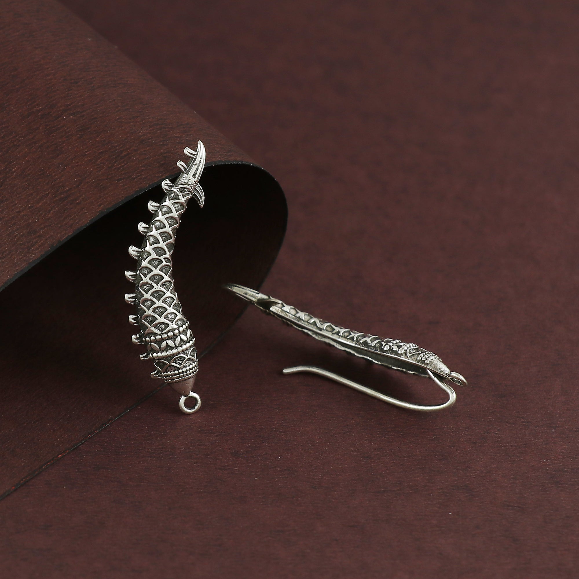 Plain Silver Earcrawlers