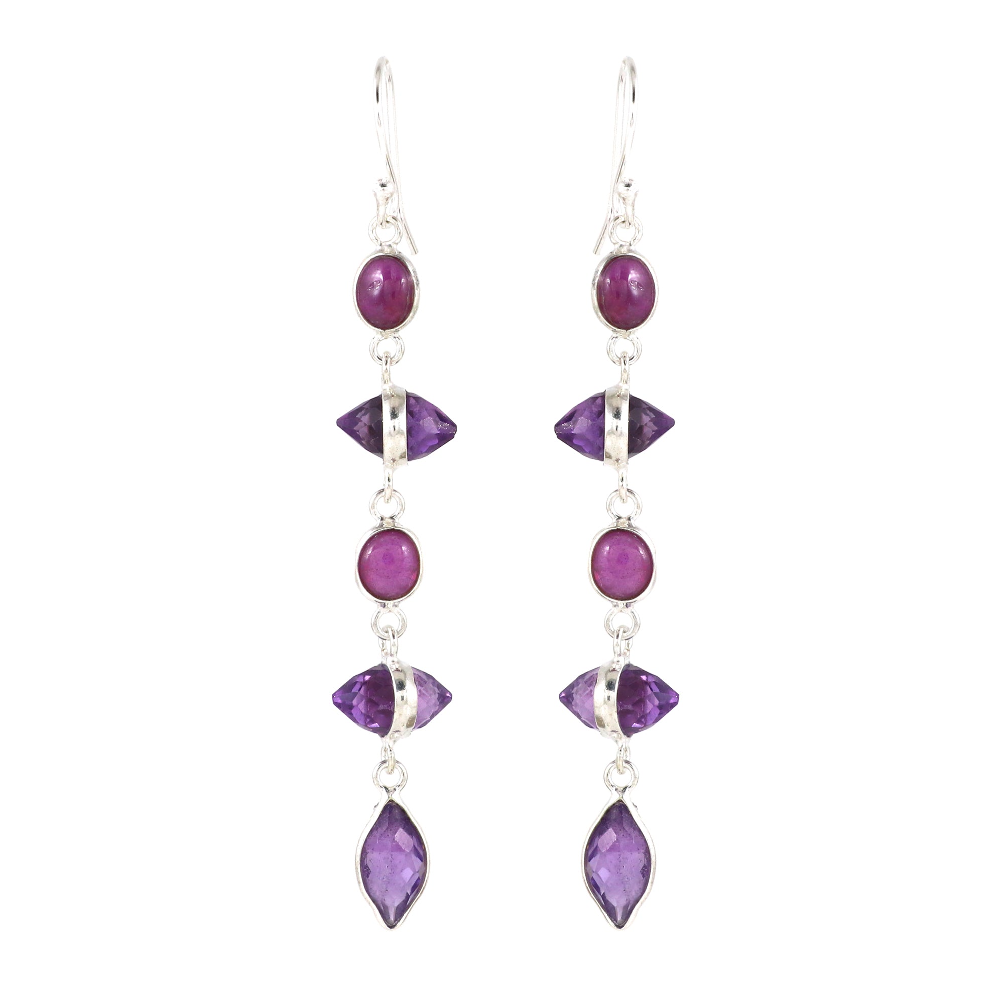 Natural Sterling Silver 925 Earring