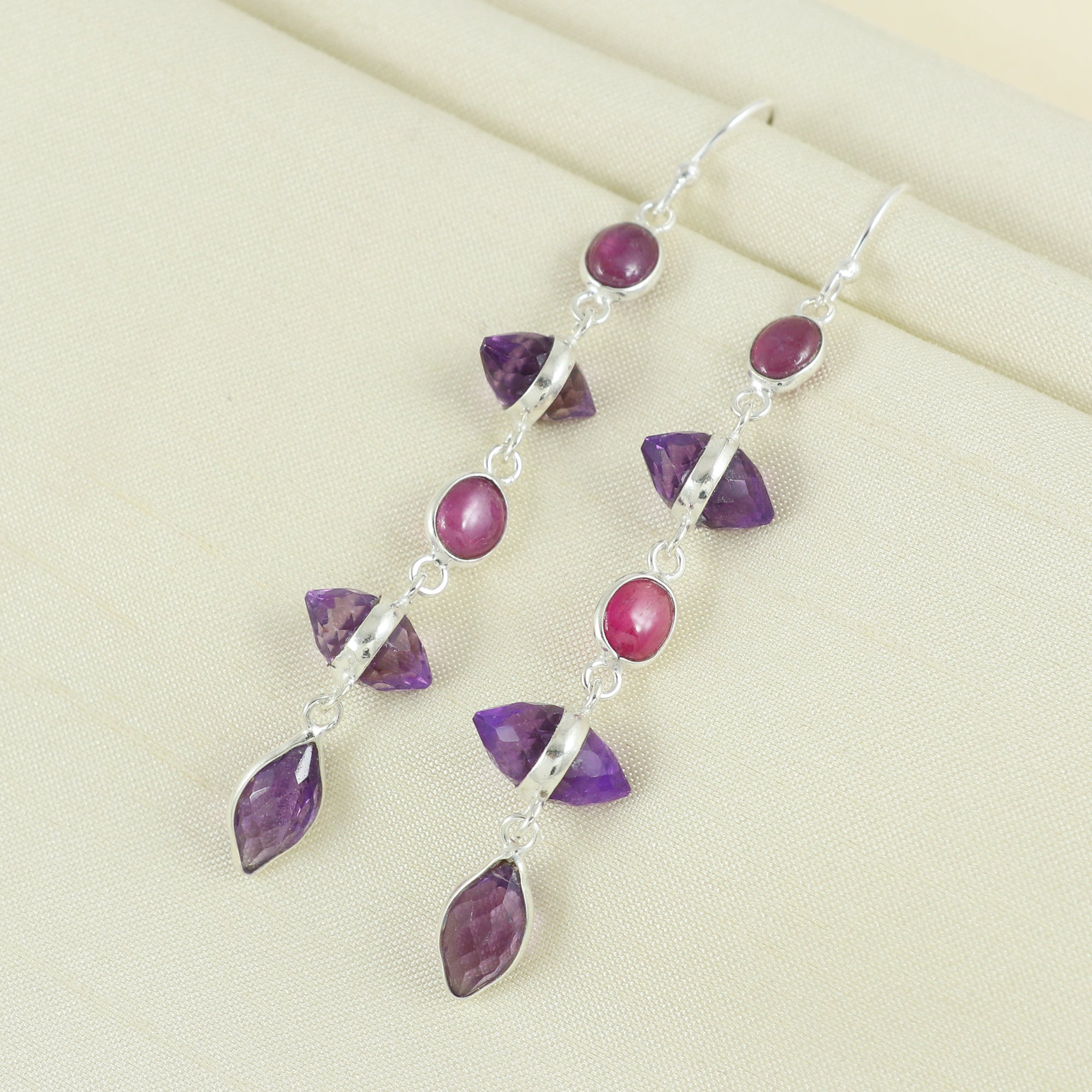 Natural Sterling Silver 925 Earring