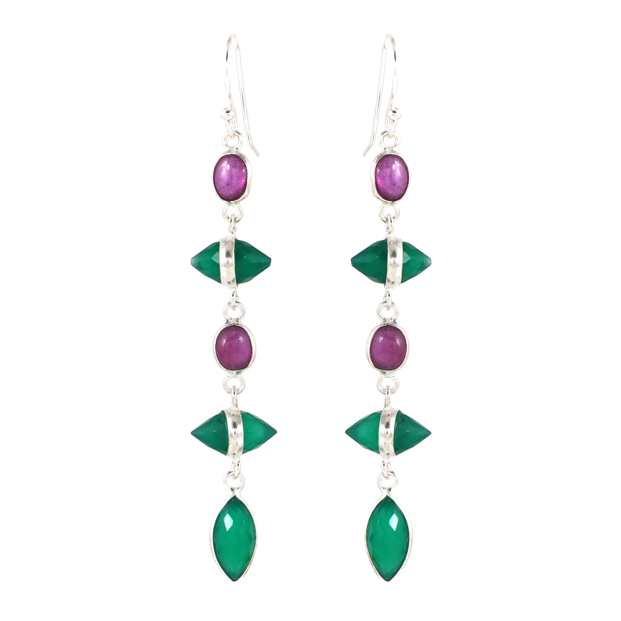 Natural Sterling Silver 925 Earring