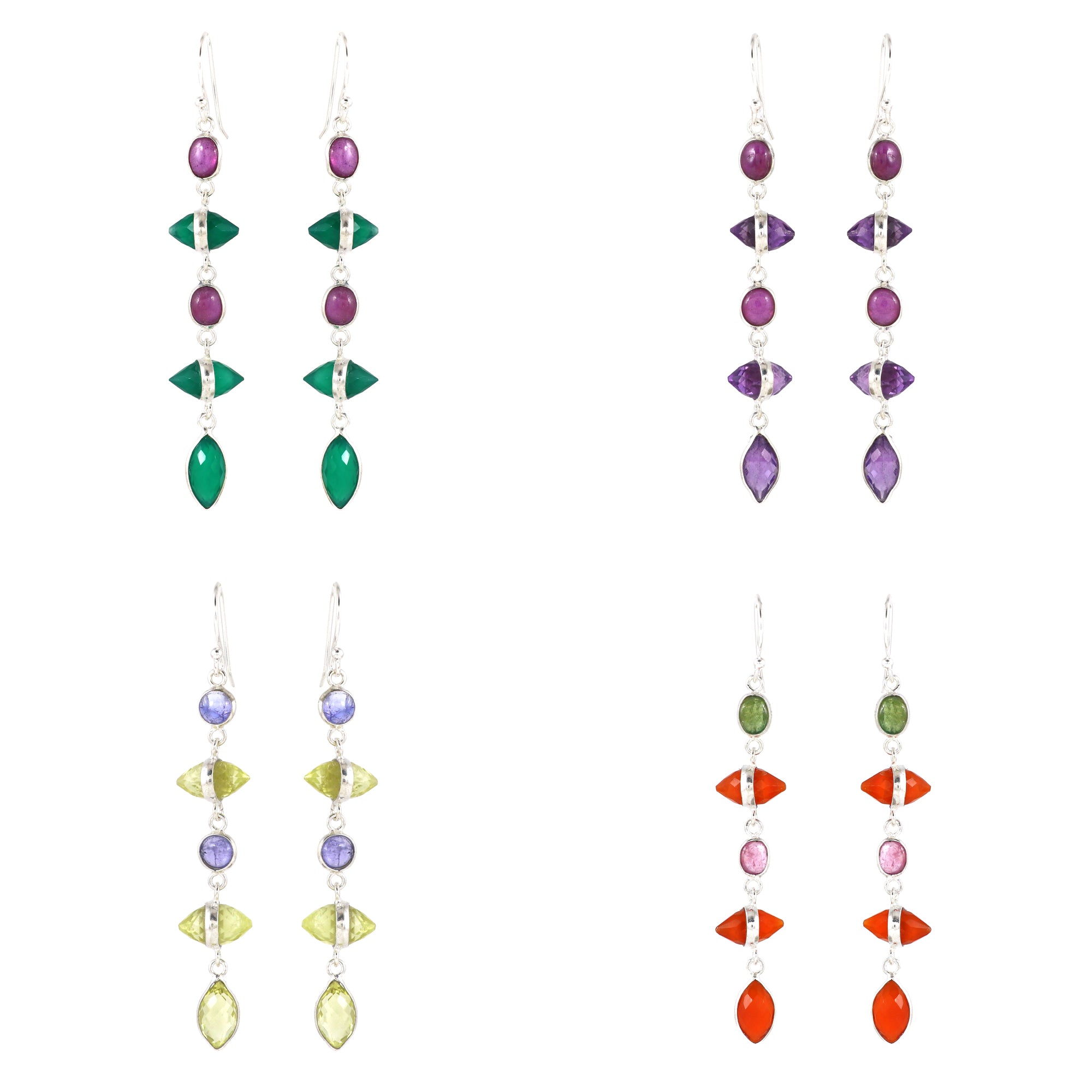 Natural Sterling Silver 925 Earring