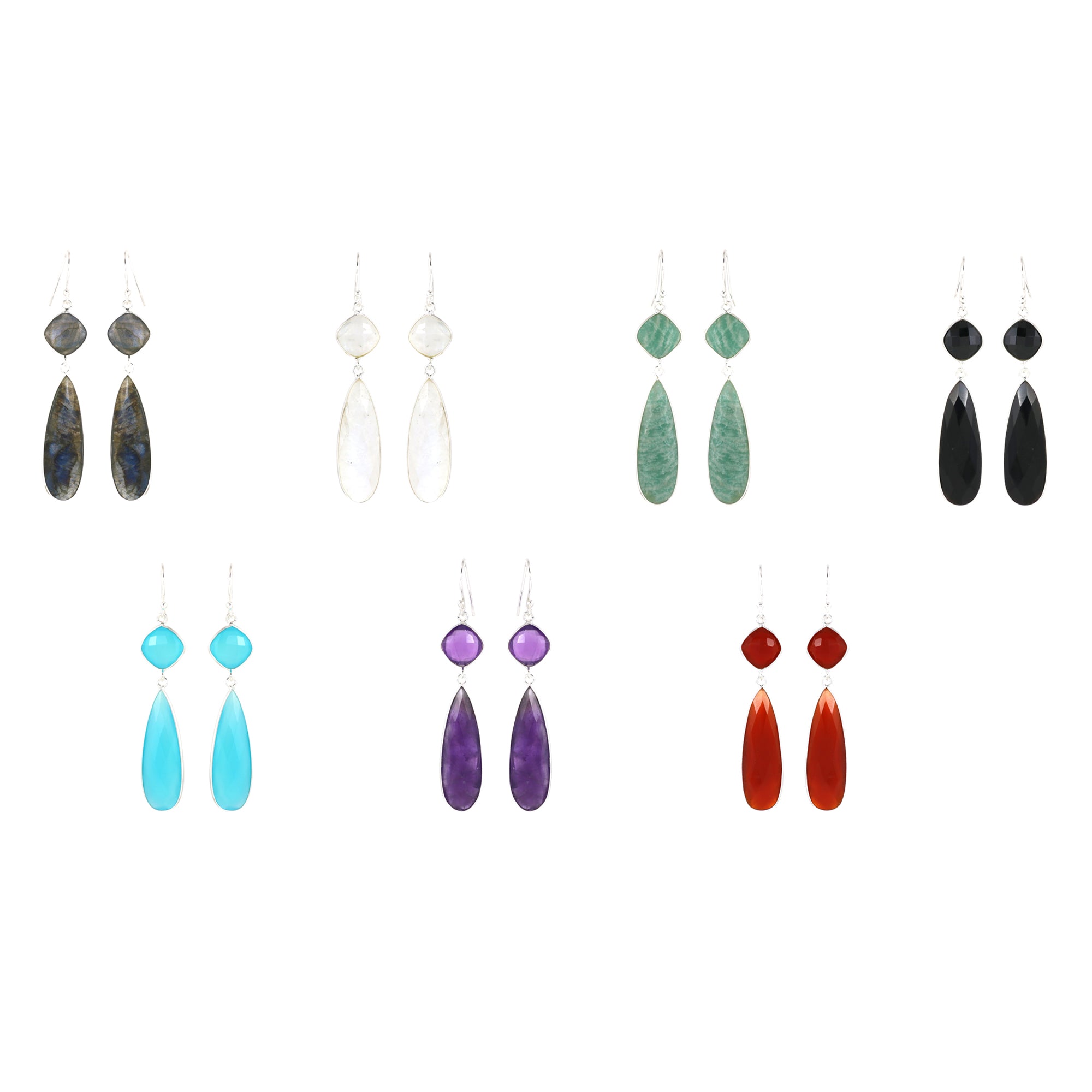 Natural Sterling Silver 925 Earring