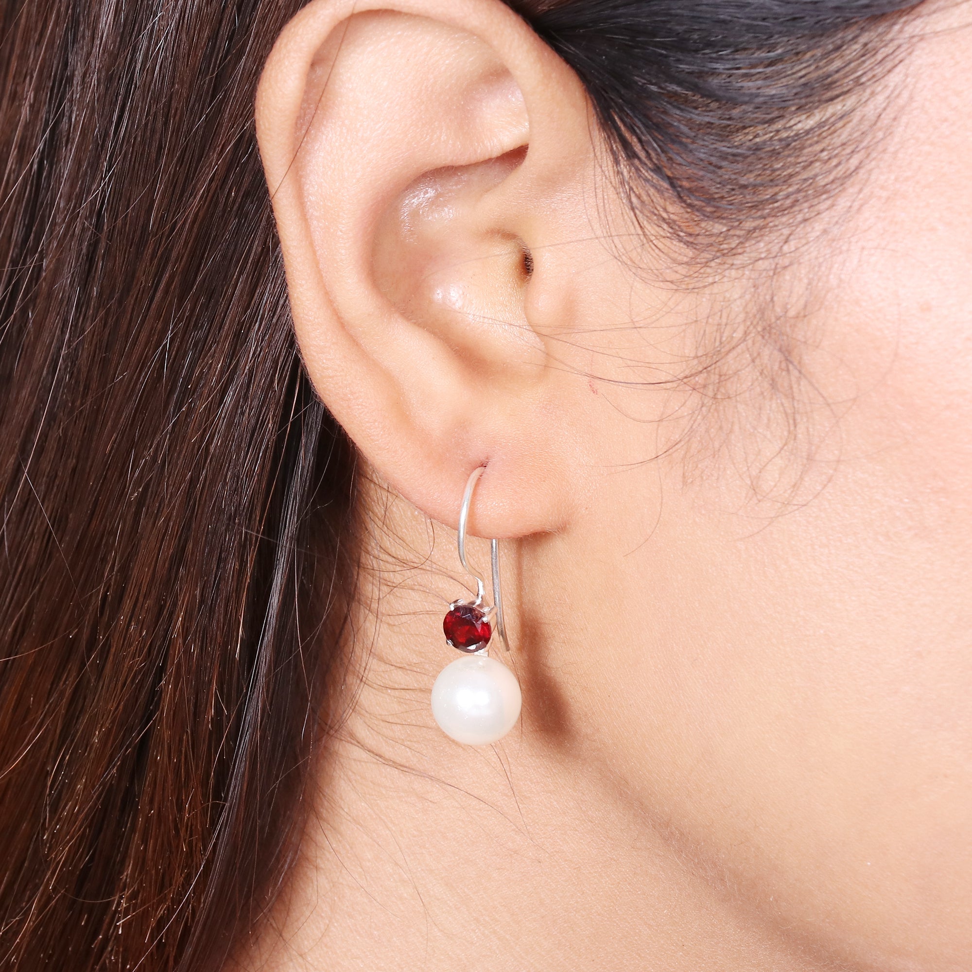 Natural Sterling Silver 925 Earring