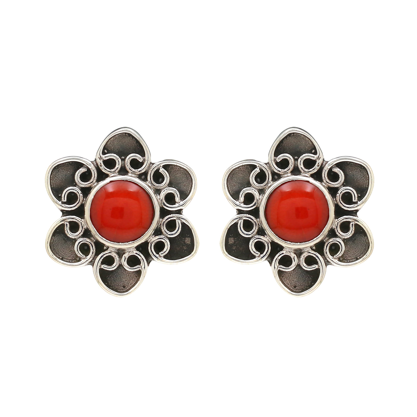 Pushp Coral Earring