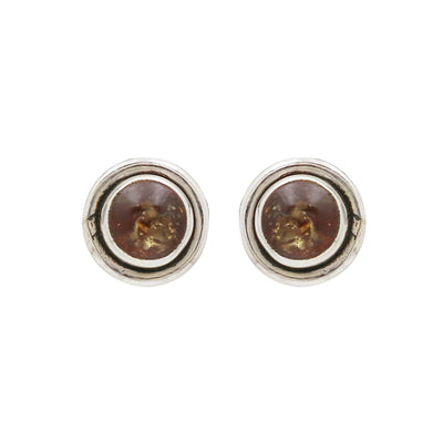 Round Amber Earring