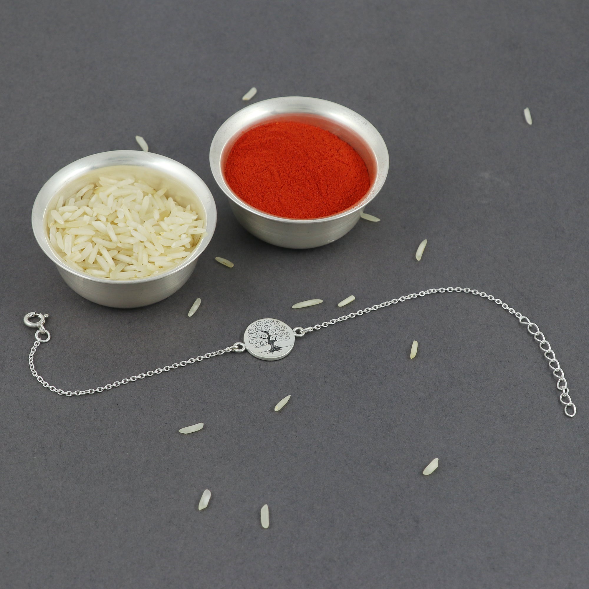 Silver Family Tree Rakhi