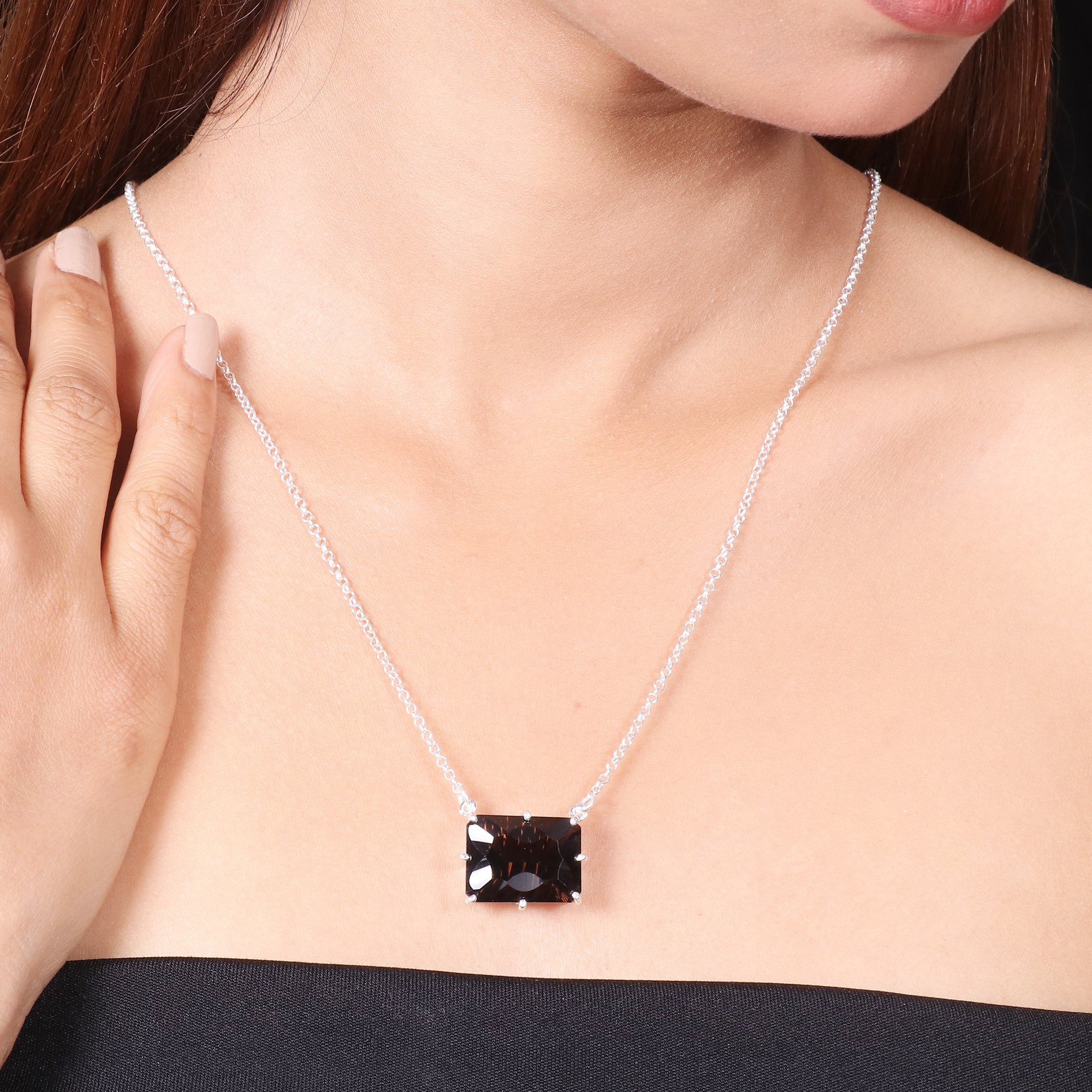 Natural Sterling 925 Silver Necklace