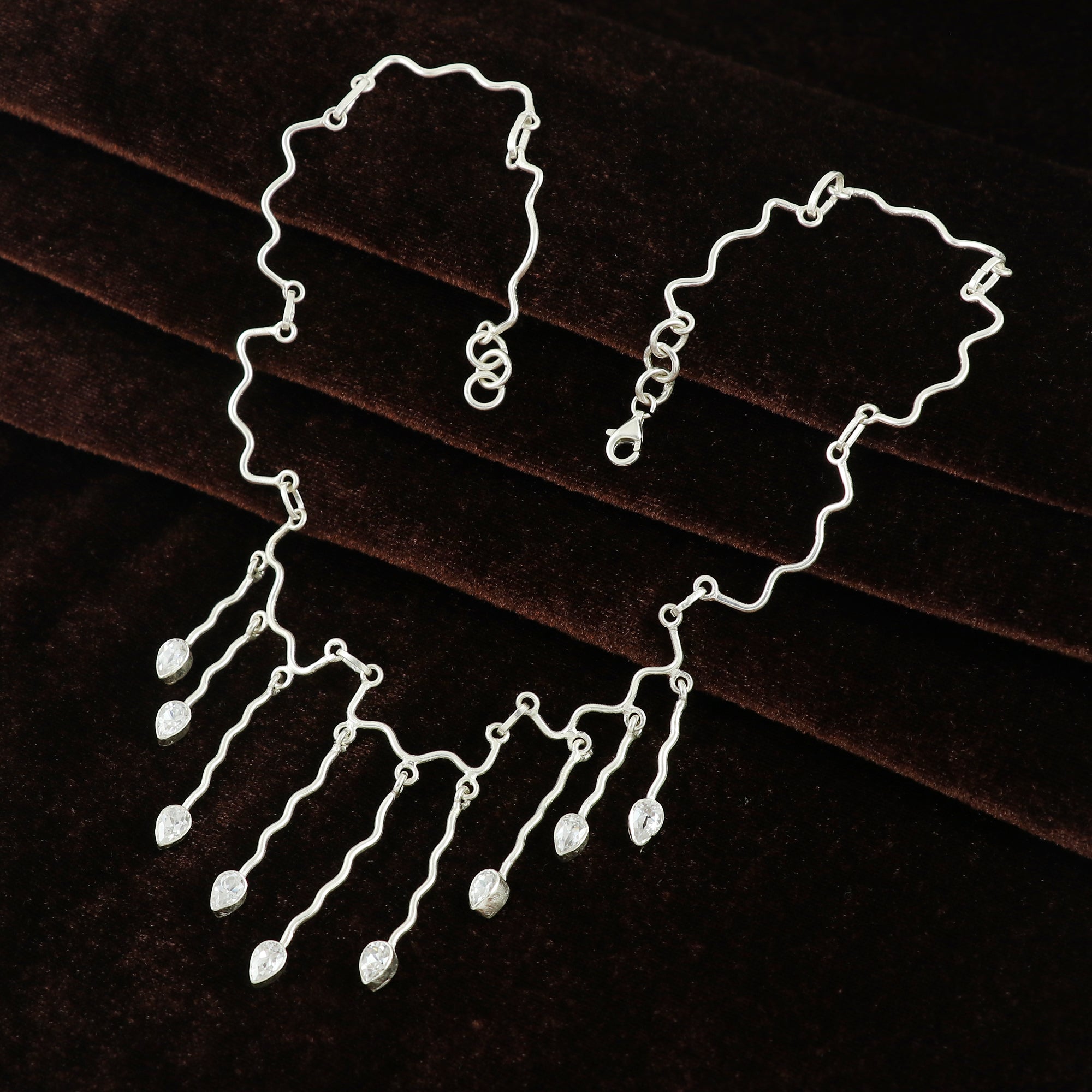 Natural Moissanite Sterling Silver 925 Necklace