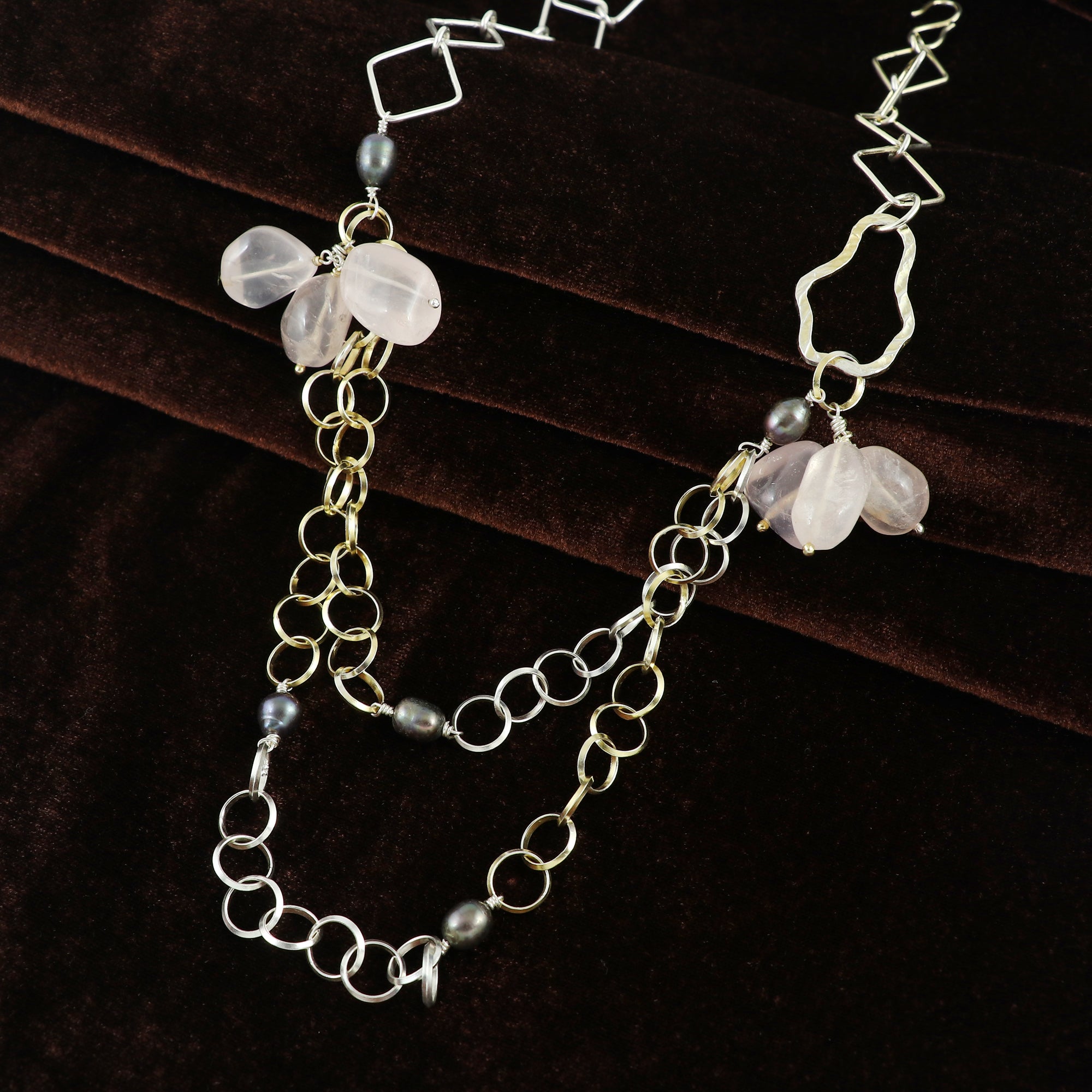 Rose Quartz Sterling Silver 925 Necklace