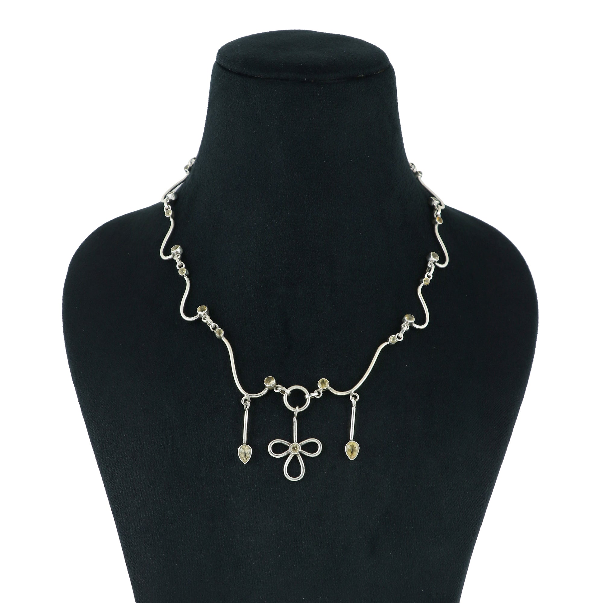 Citrine Sterling Silver 925 Necklace