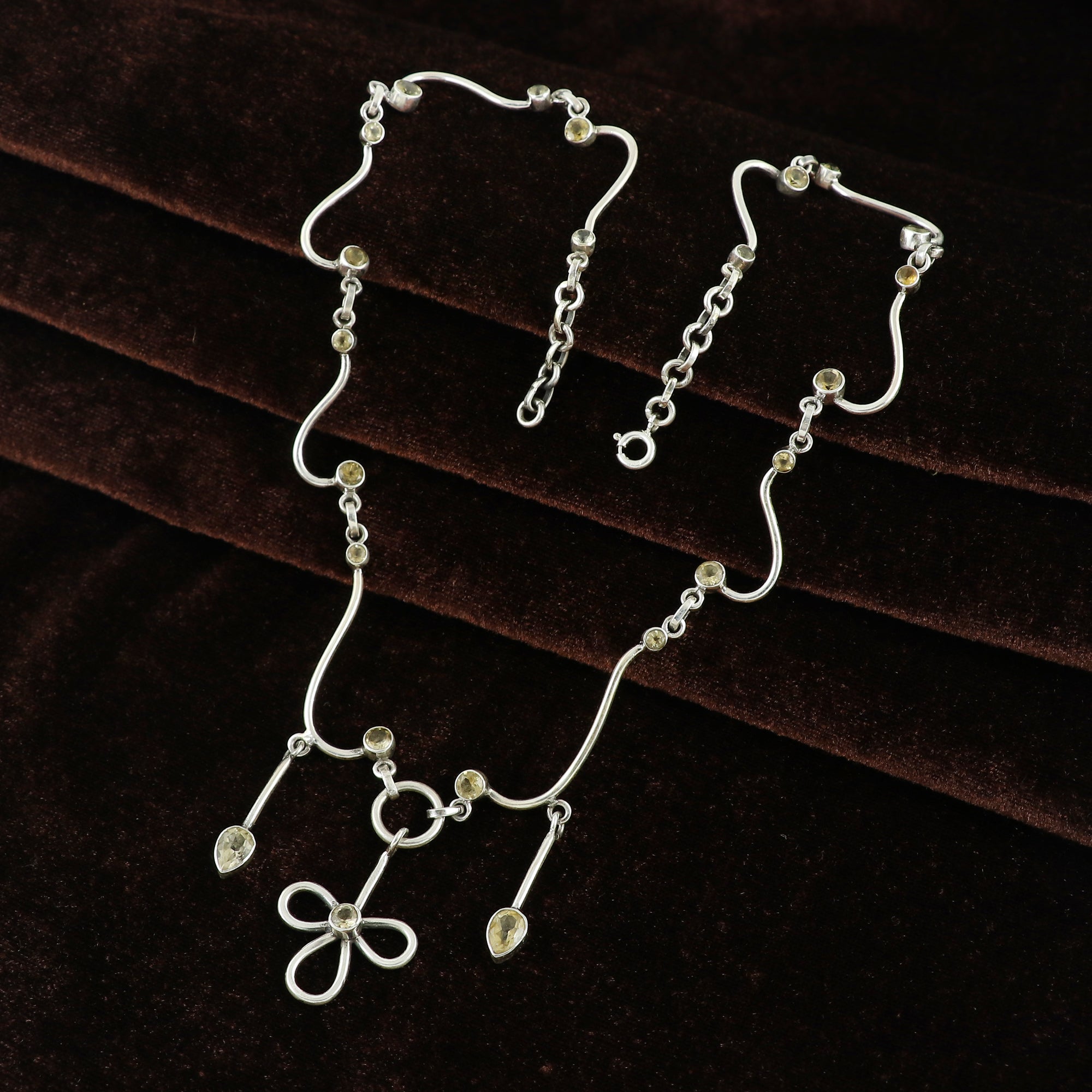 Citrine Sterling Silver 925 Necklace