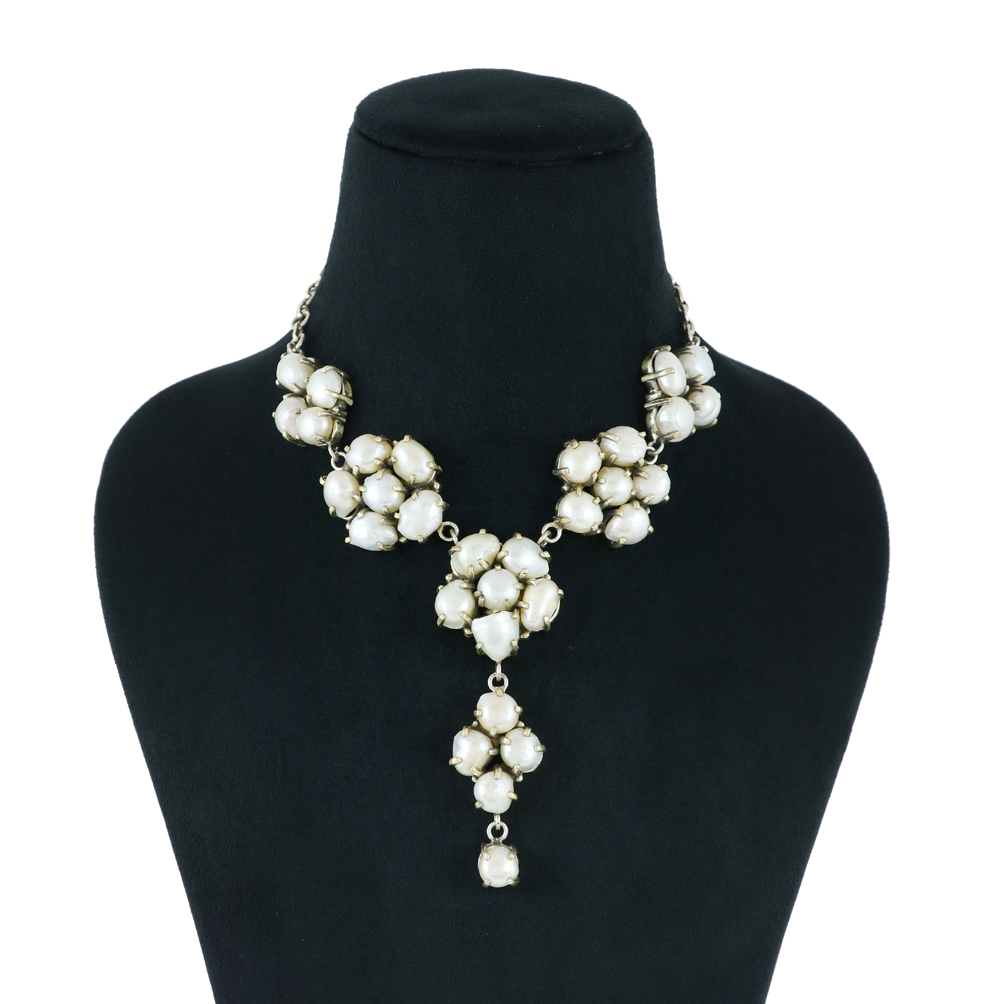 Natural Fresh Water Pearl Sterling Silver 925 Necklace