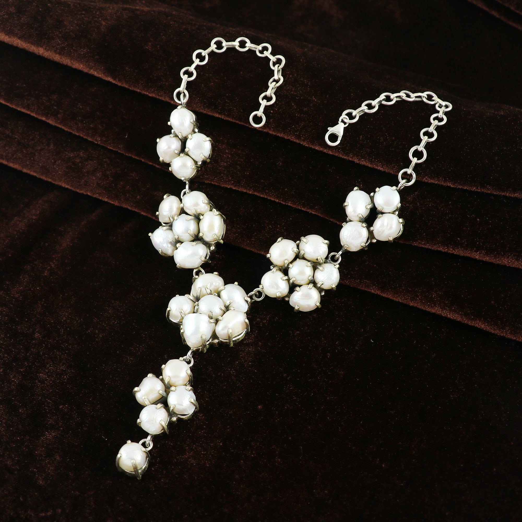 Natural Fresh Water Pearl Sterling Silver 925 Necklace