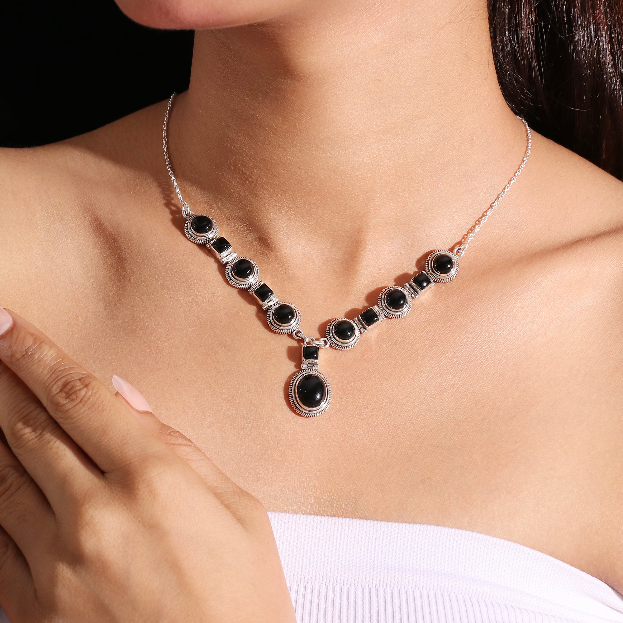 Natural Sterling Silver 925 Necklace