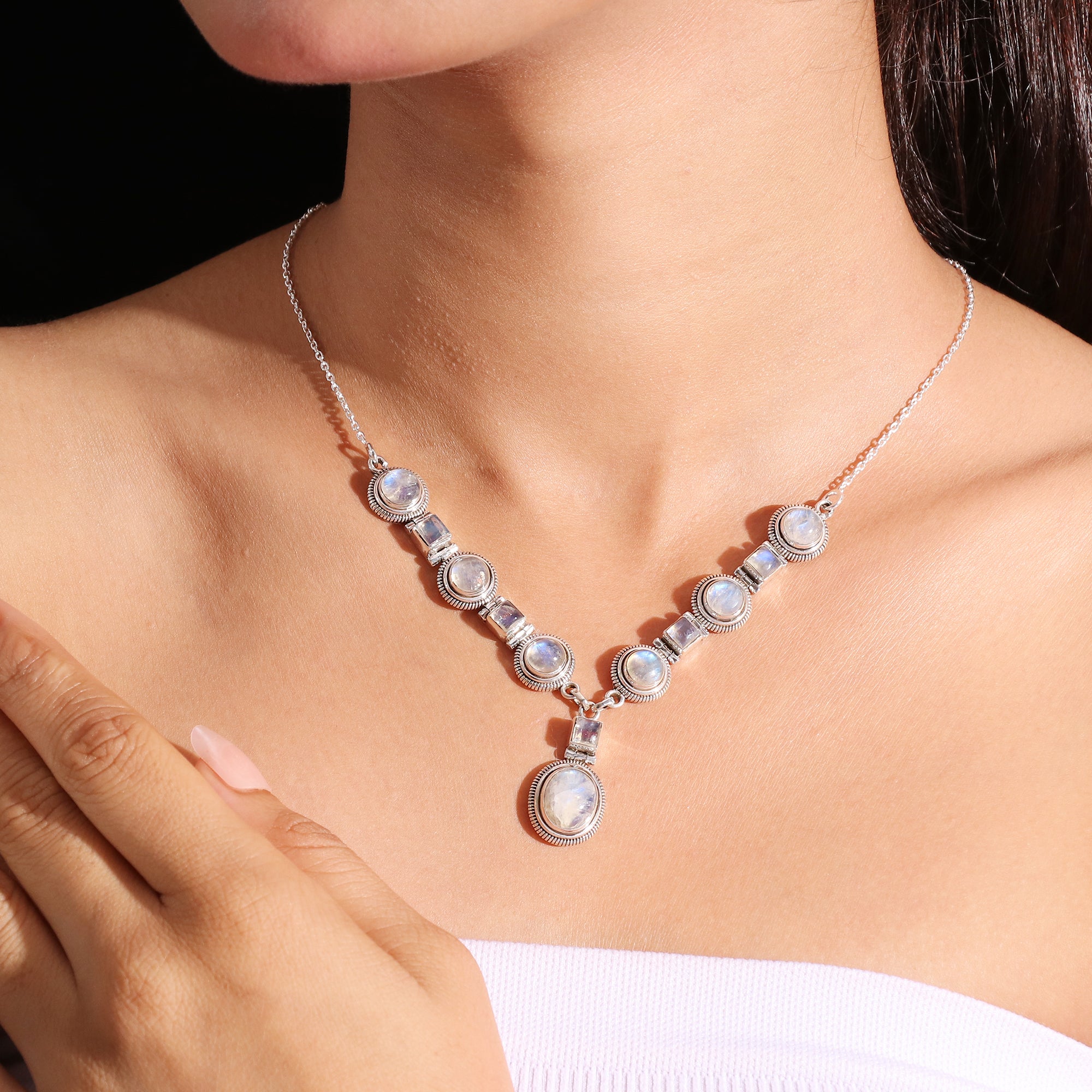 Natural Sterling Silver 925 Necklace