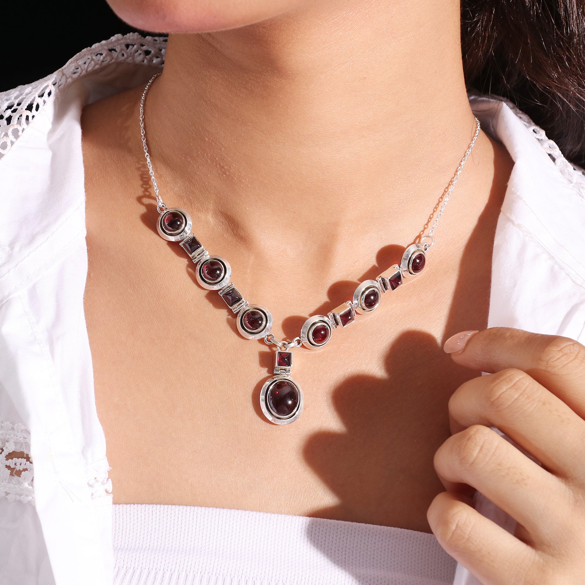 Natural Sterling Silver 925 Necklace