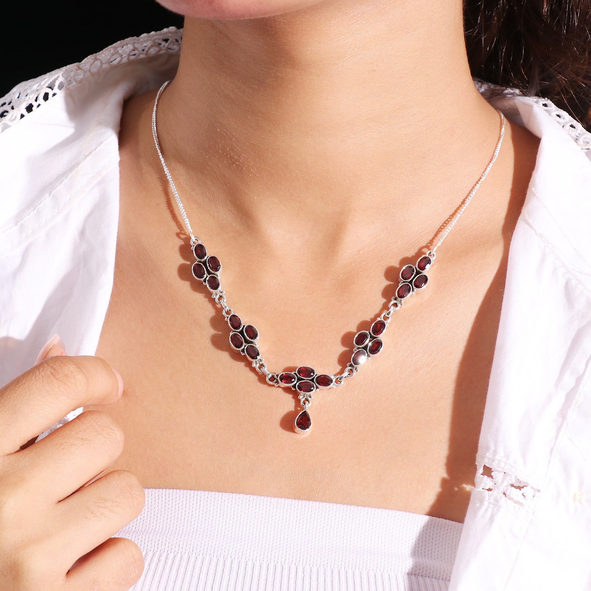 Natural Sterling Silver 925 Necklace