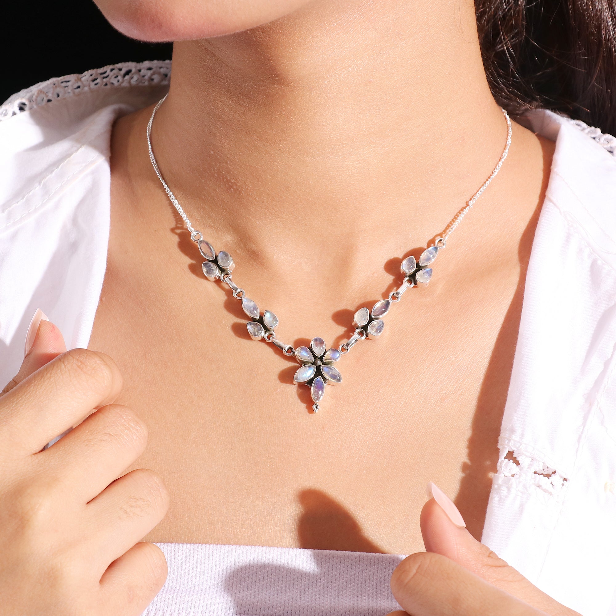 Natural Sterling Silver 925 Necklace