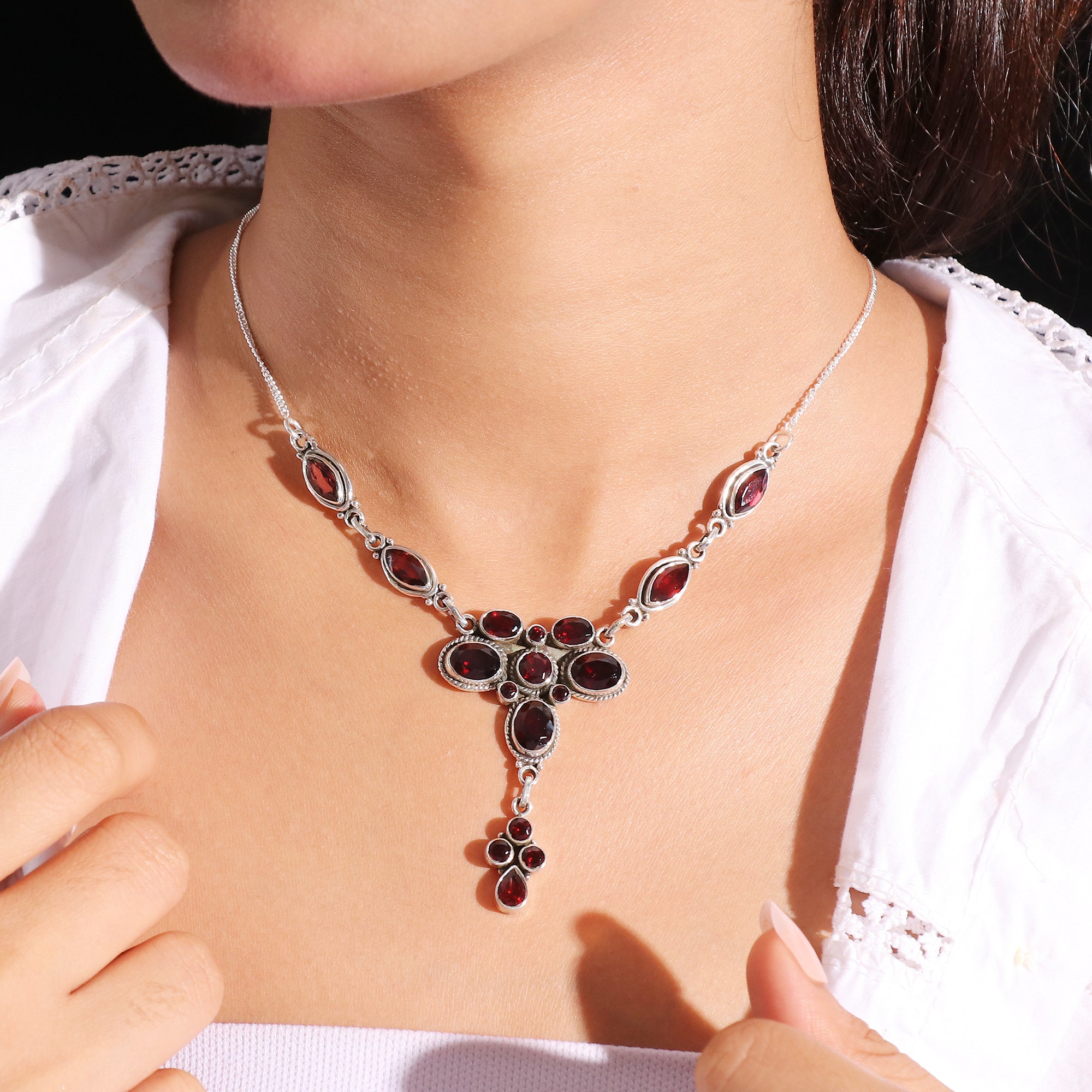 Natural Sterling Silver 925 Necklace