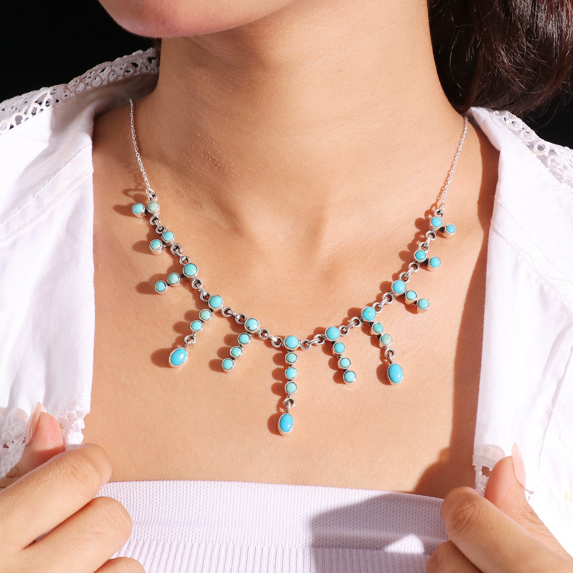 Natural Sterling Silver 925 Necklace
