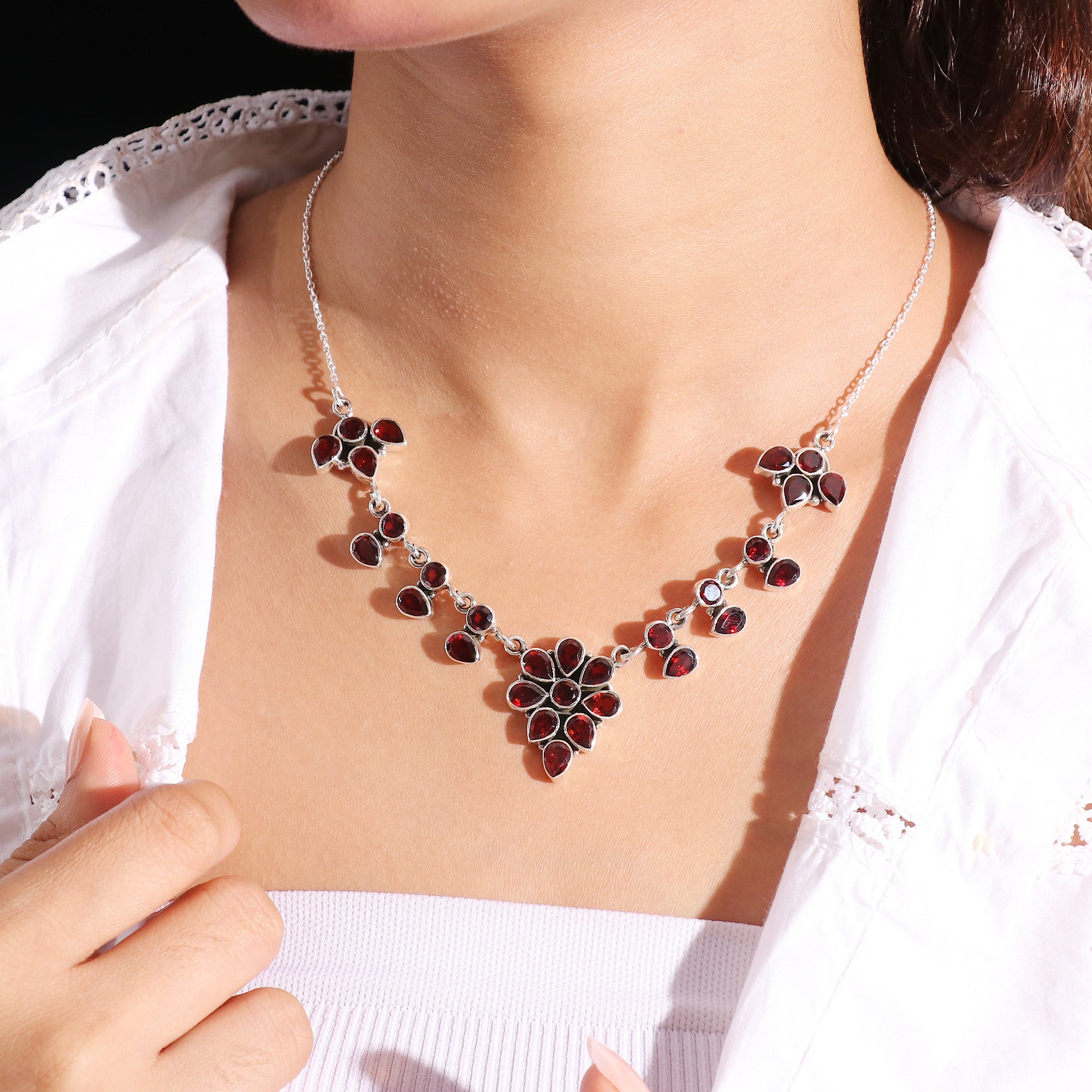 Natural Sterling Silver 925 Necklace
