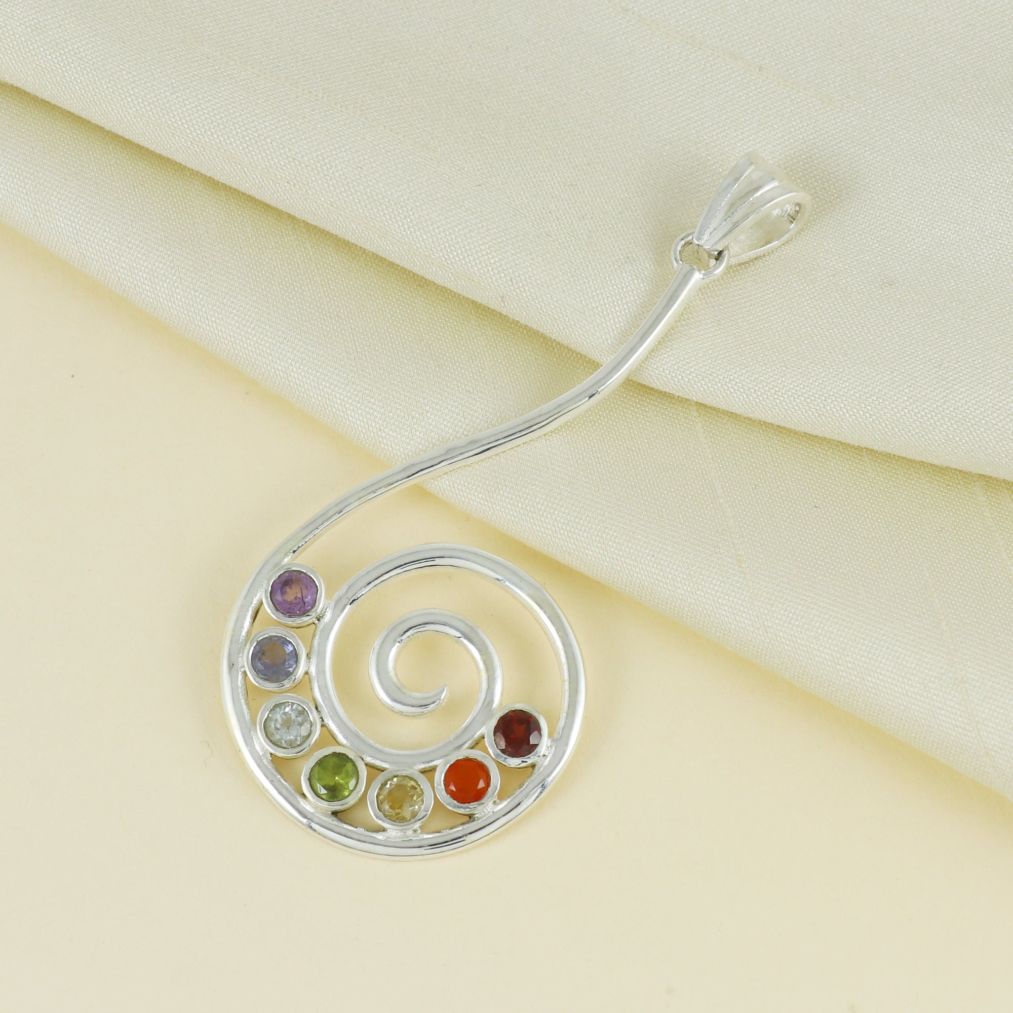 Seven Chakra Healing Pendant