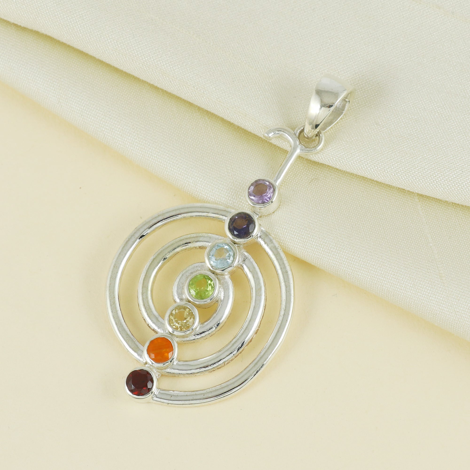 Seven Chakra Healing Pendant