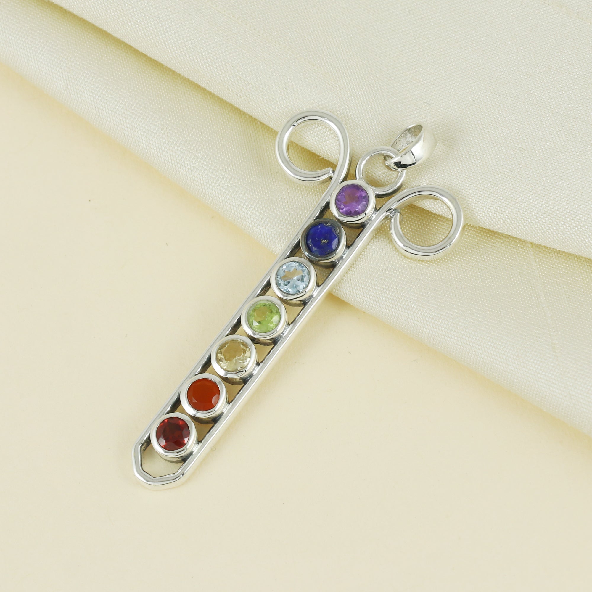 Seven Chakra Healing Pendant