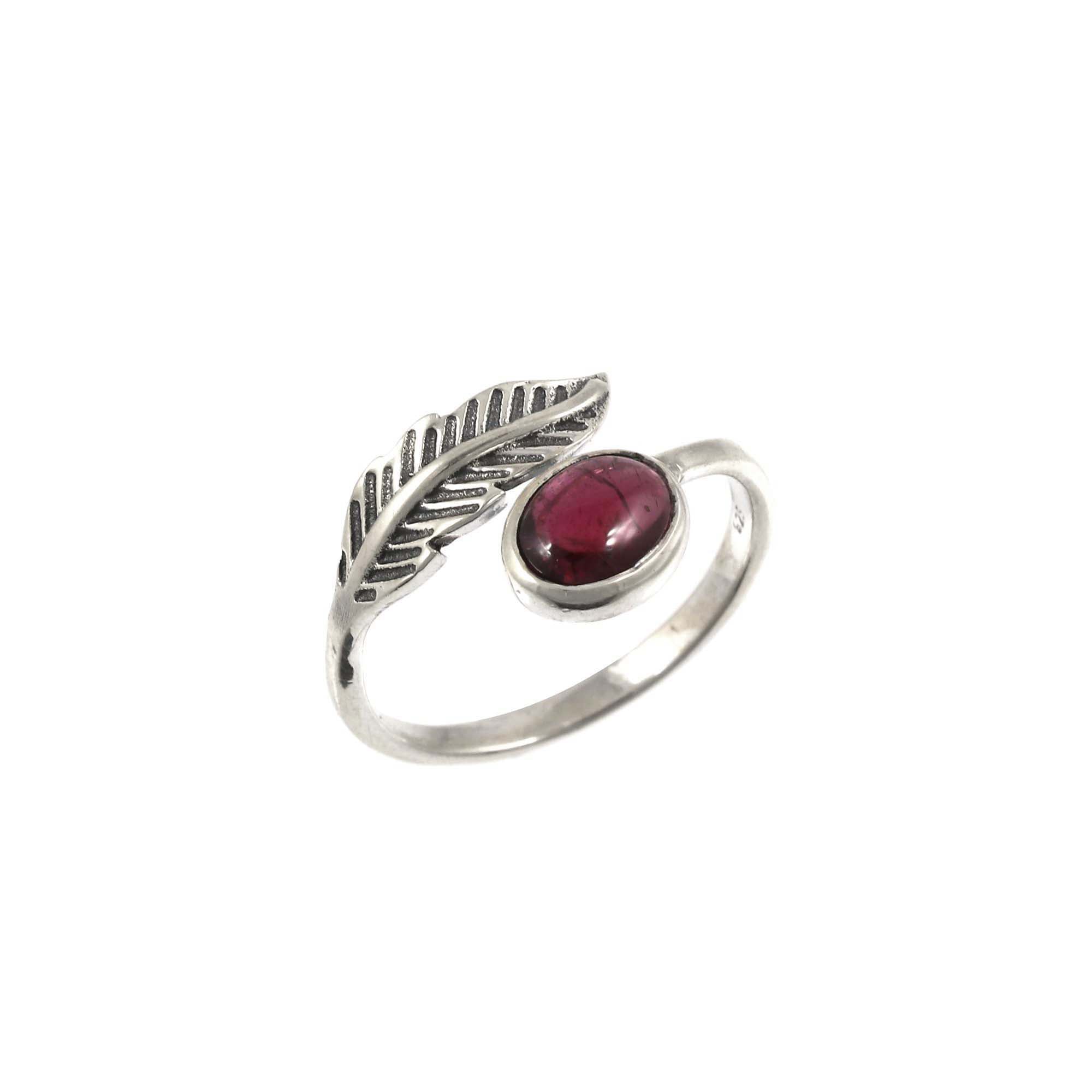 Leaf Gemstone Ring