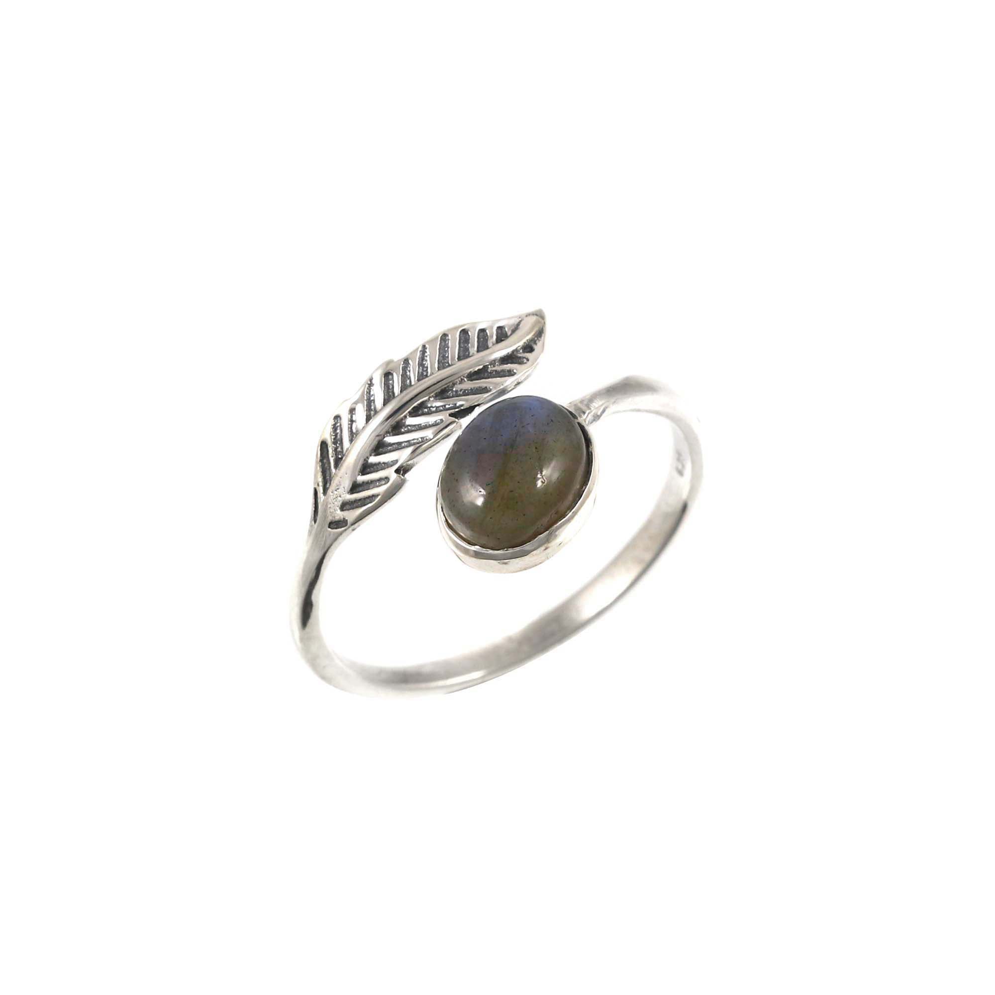 Leaf Gemstone Ring