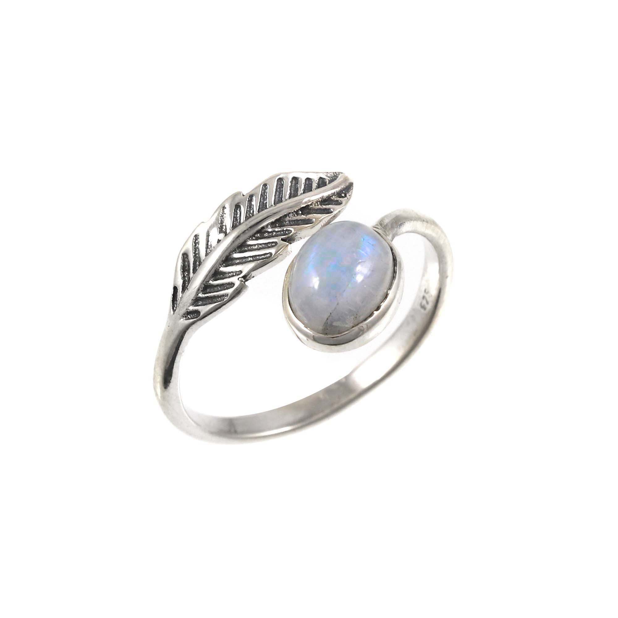 Leaf Gemstone Ring