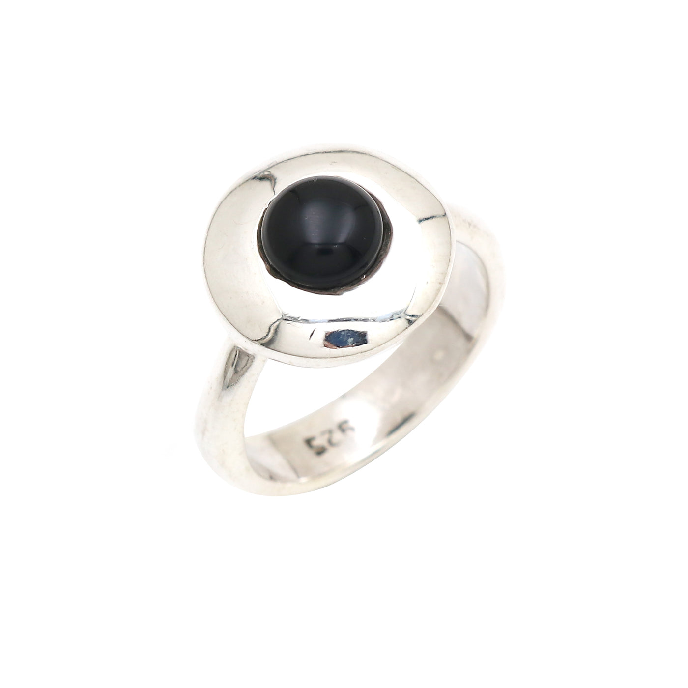 Classic Halo Black Onyx Ring
