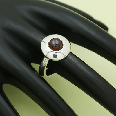 Classic Halo Garnet Ring