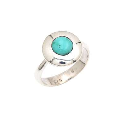 Classic Halo Turquoise Ring