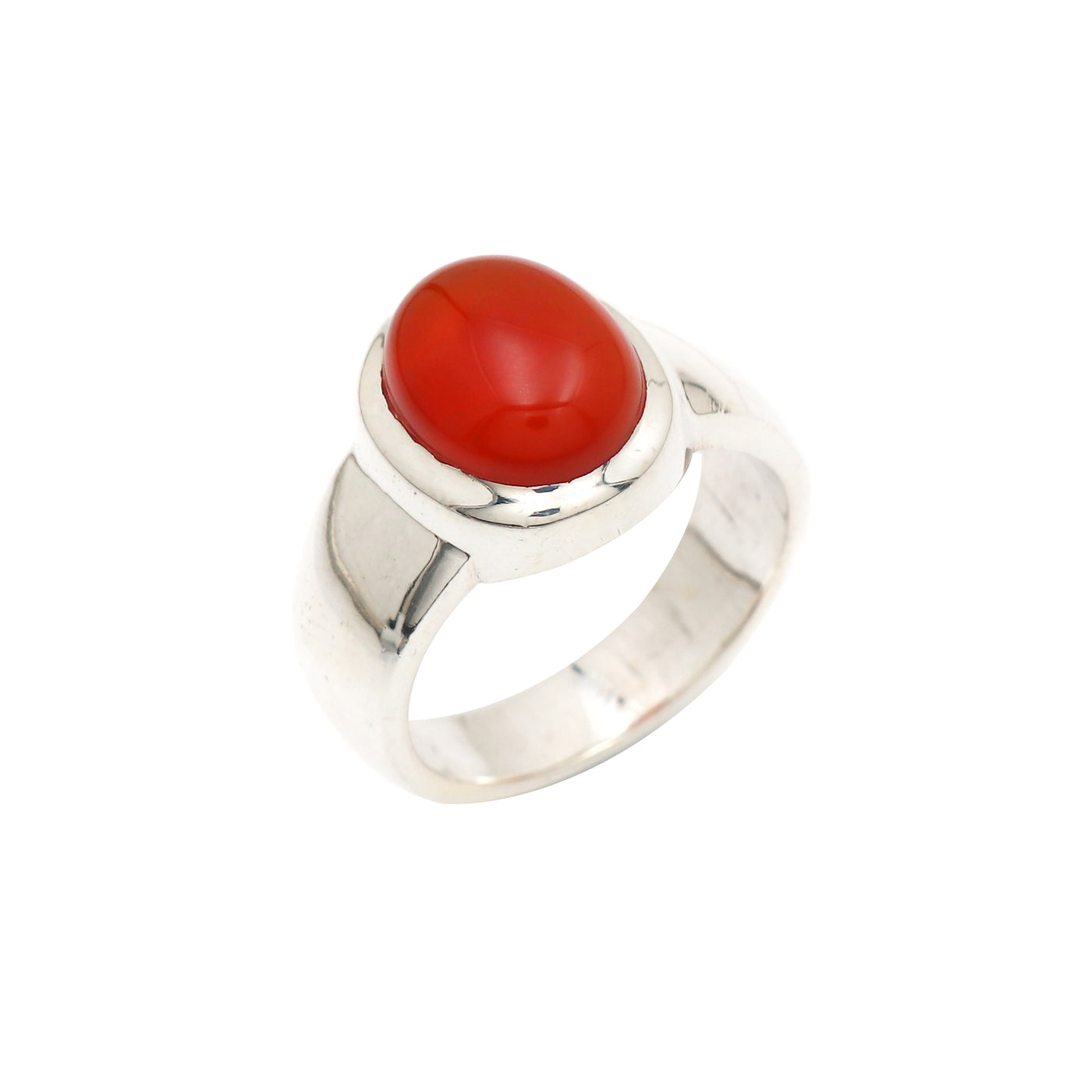 Classic Oval Red Onyx Ring