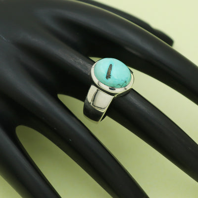 Classic Oval Turquoise Ring
