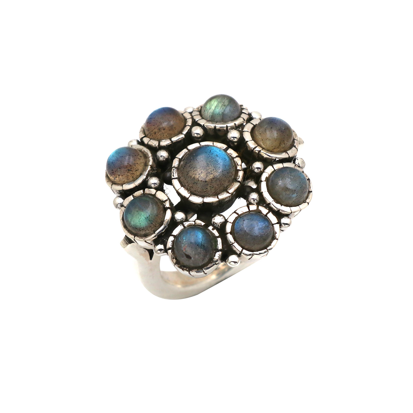Flowery Labradorite Ring