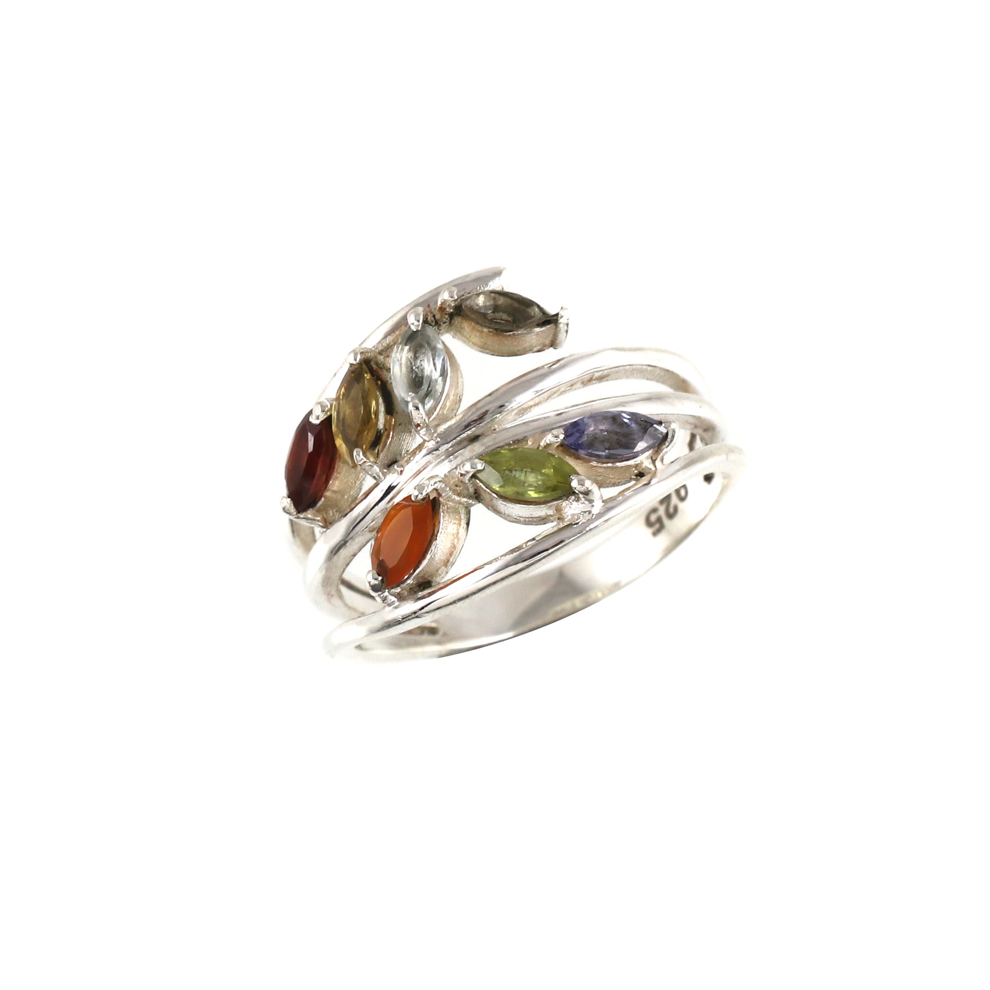 Seven Chakra Ring 925 Silver