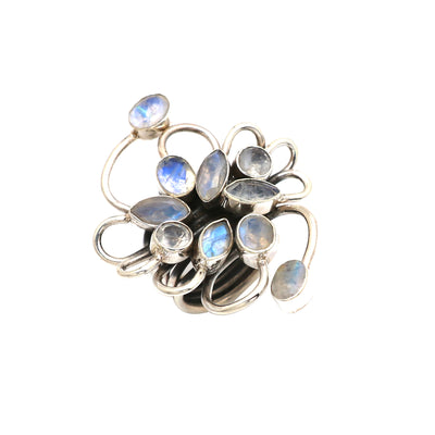 Springy Moonstone Ring