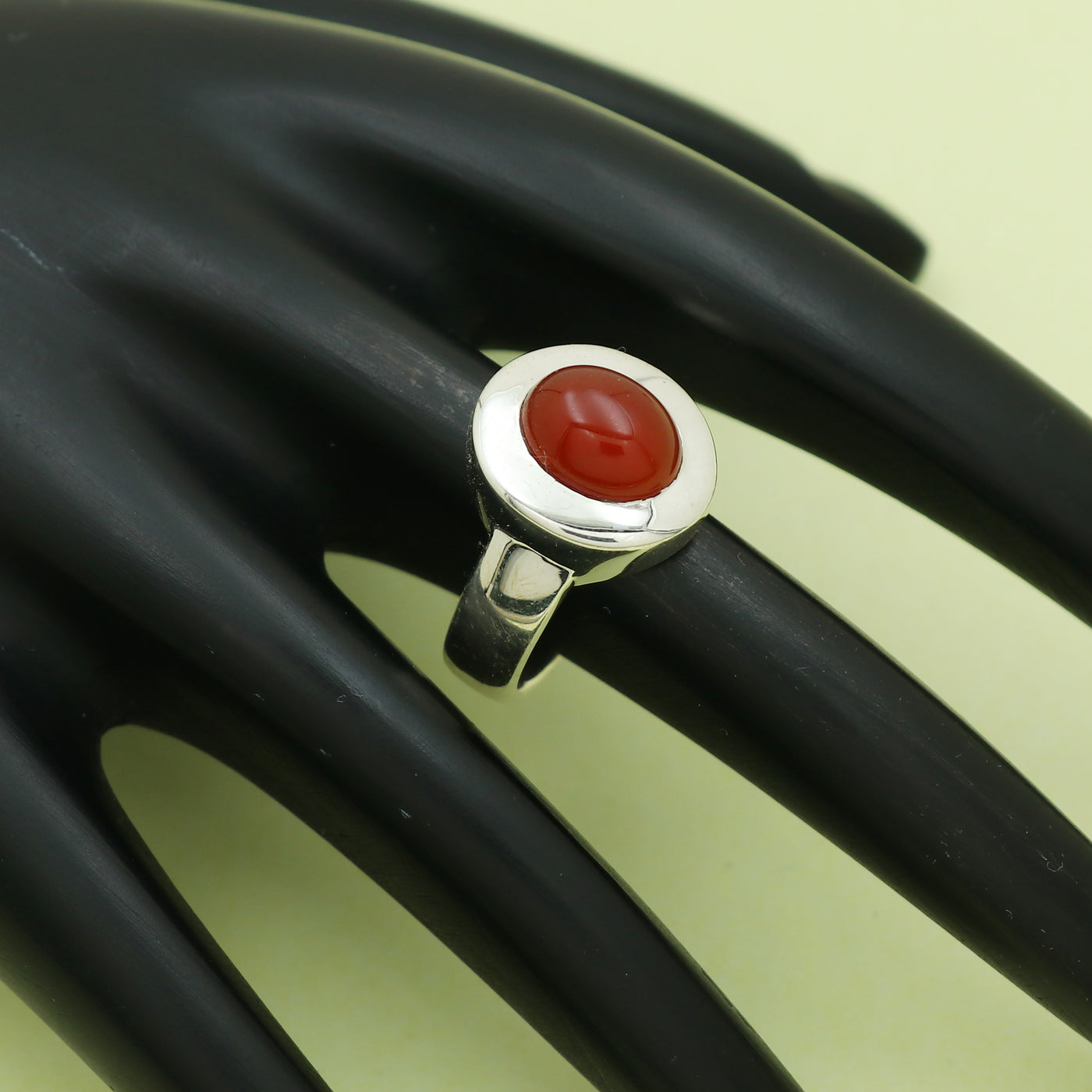 Oval Red Onyx Ring