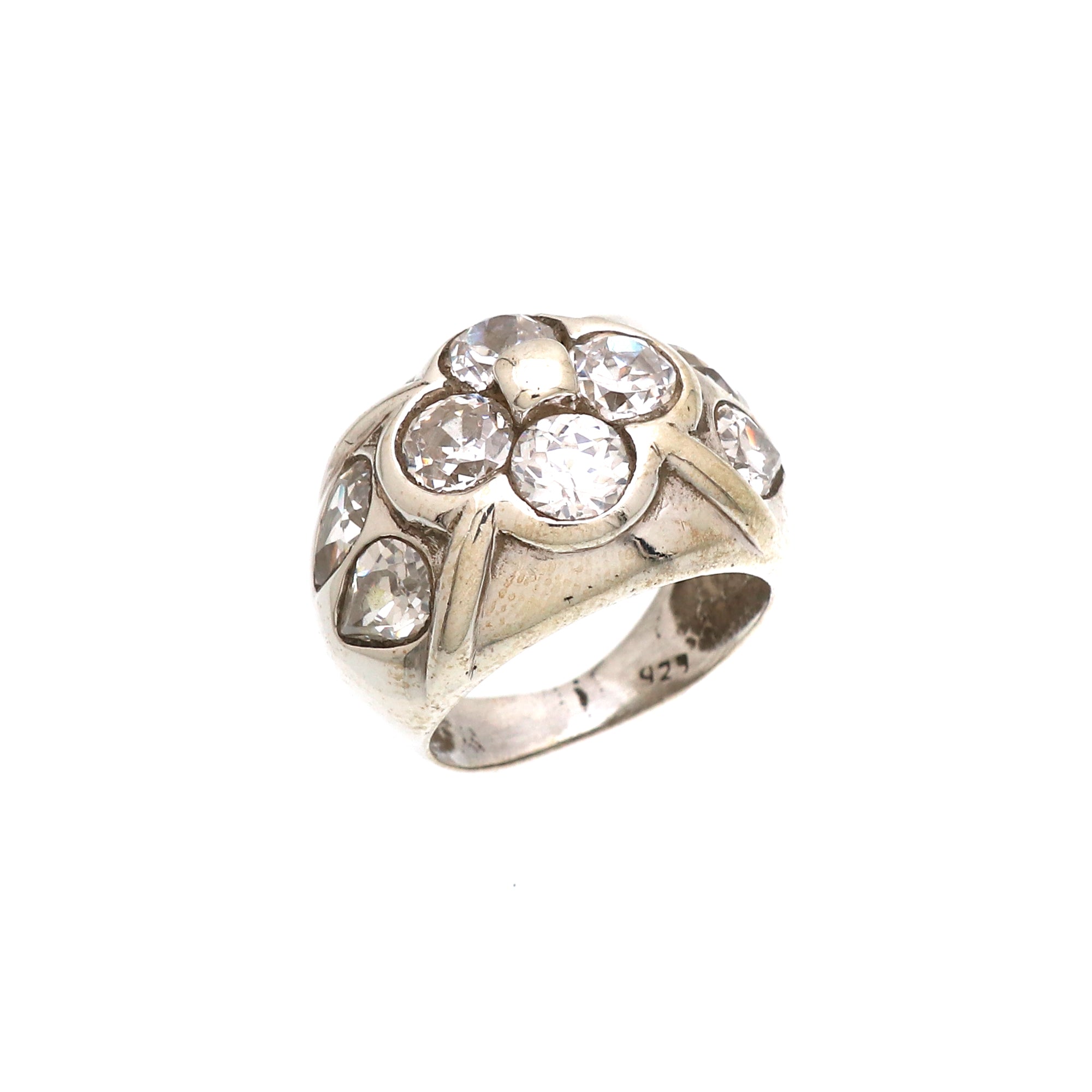 Flowery Gemstone Band