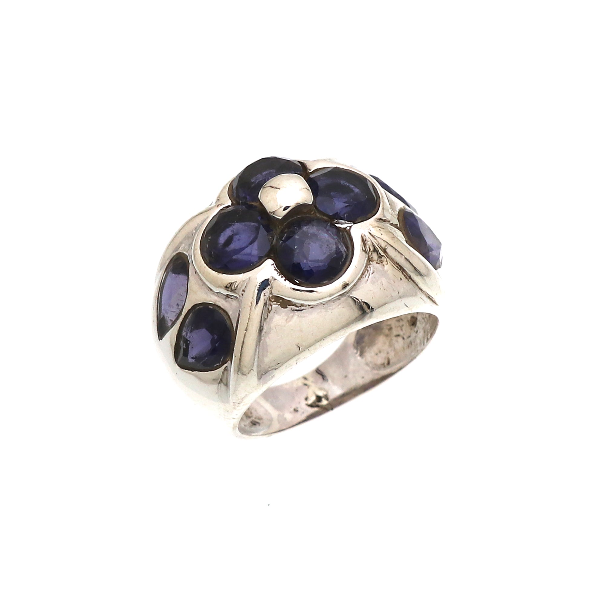 Flowery Gemstone Band