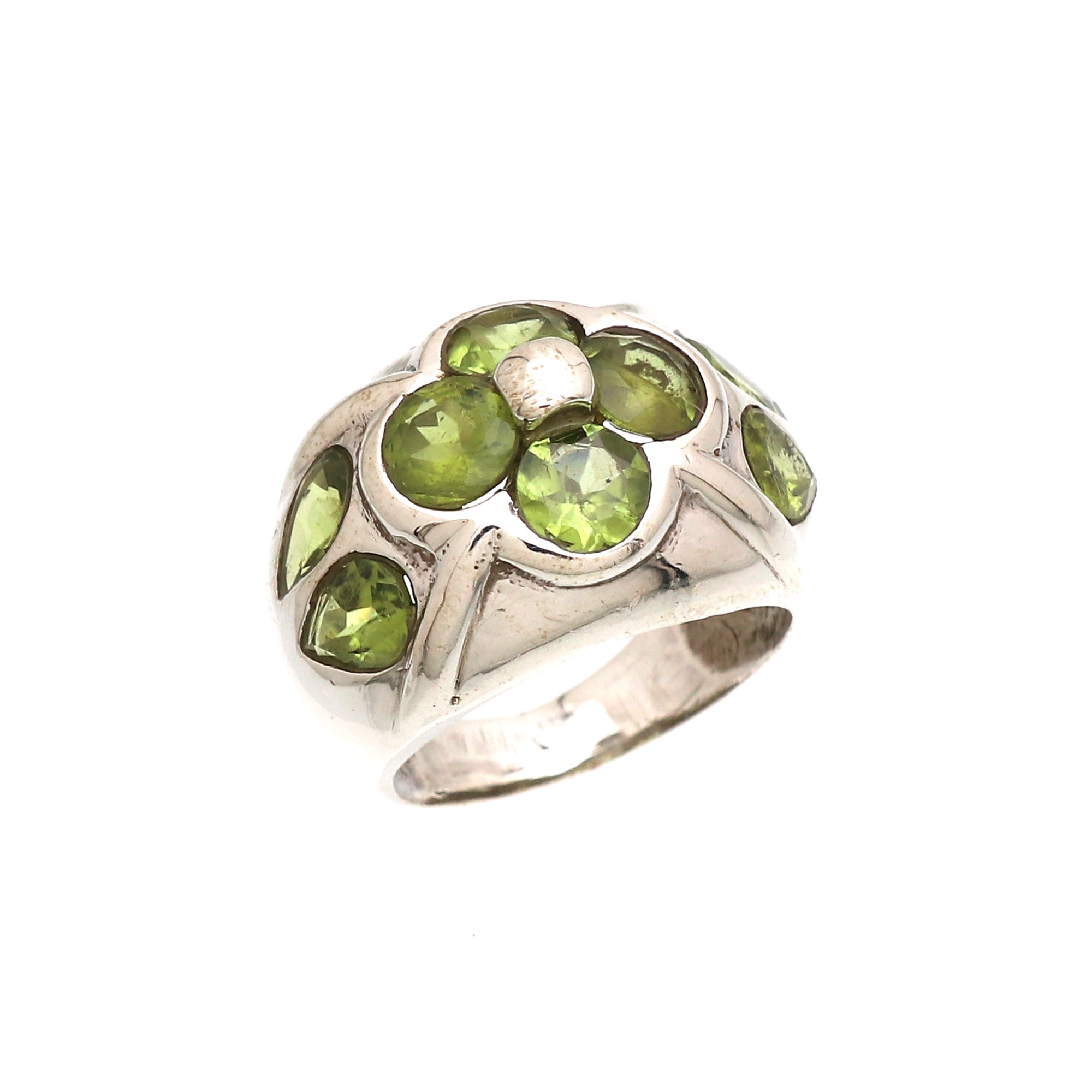 Flowery Gemstone Band