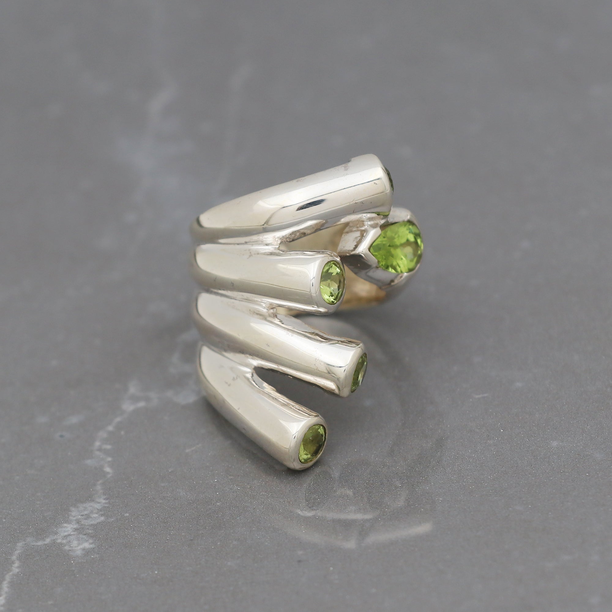 Hand Peridot Ring