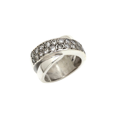 Twisted Cubic Zirconia Ring