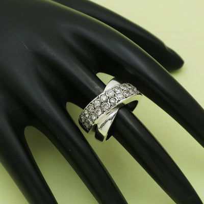 Twisted Cubic Zirconia Ring