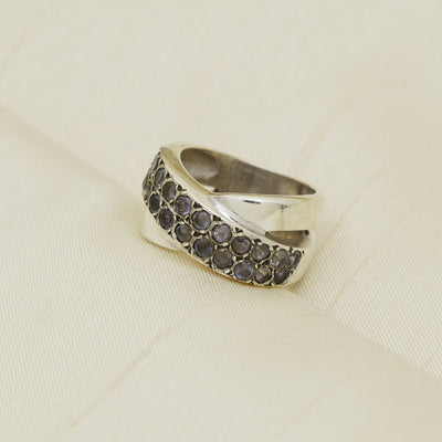 Twisted Iolite Ring