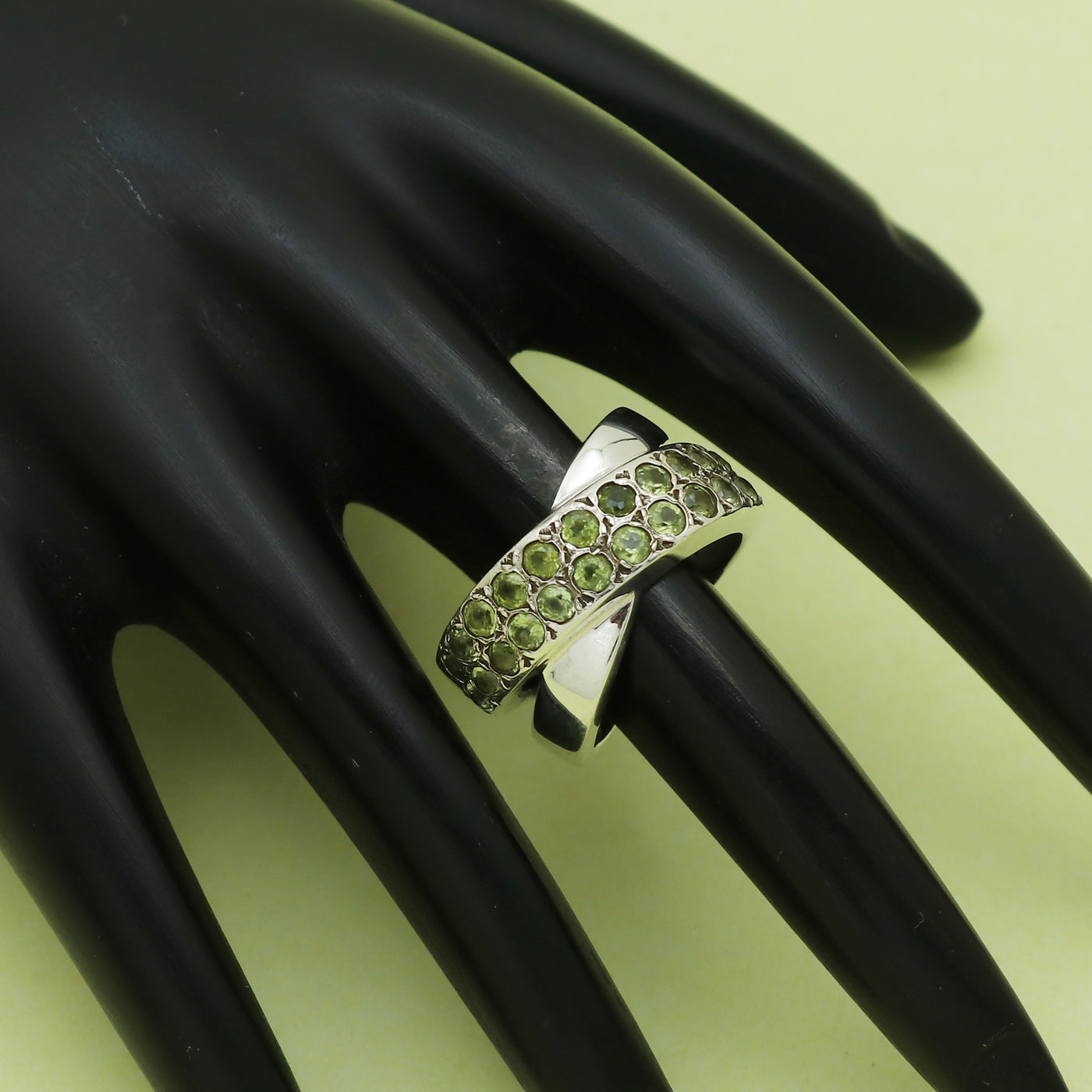 Twisted Peridot Ring