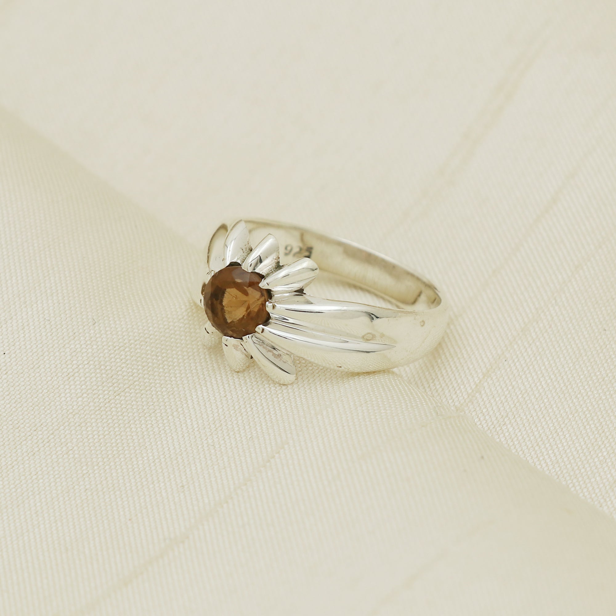 Star Smoky Quartz Ring