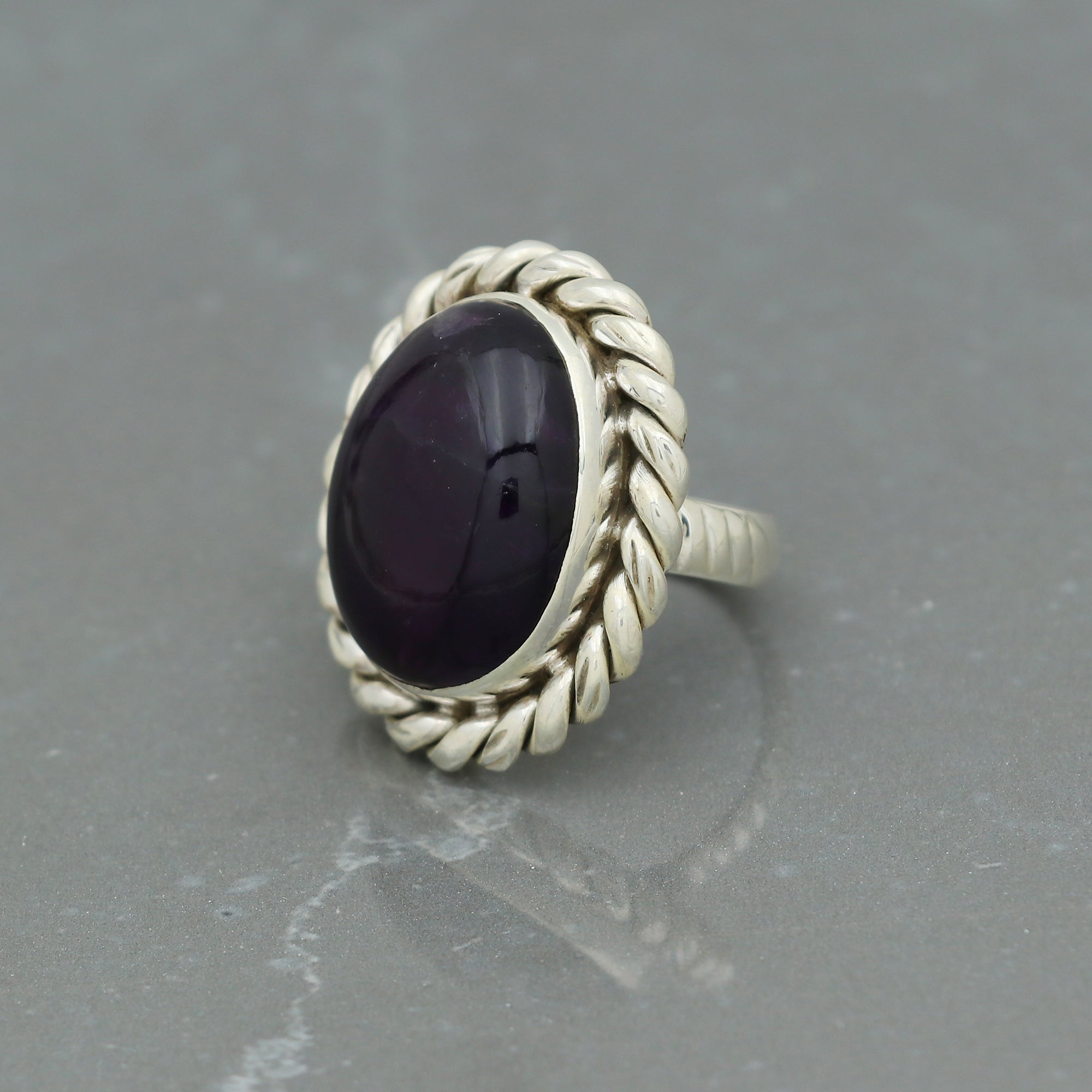 Rope Amethyst Ring